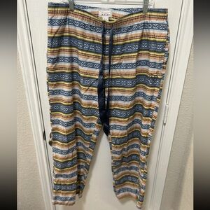 Ariat XL Flannel Pajama Pants Aztec Southwest Western loungewear 100% cotton